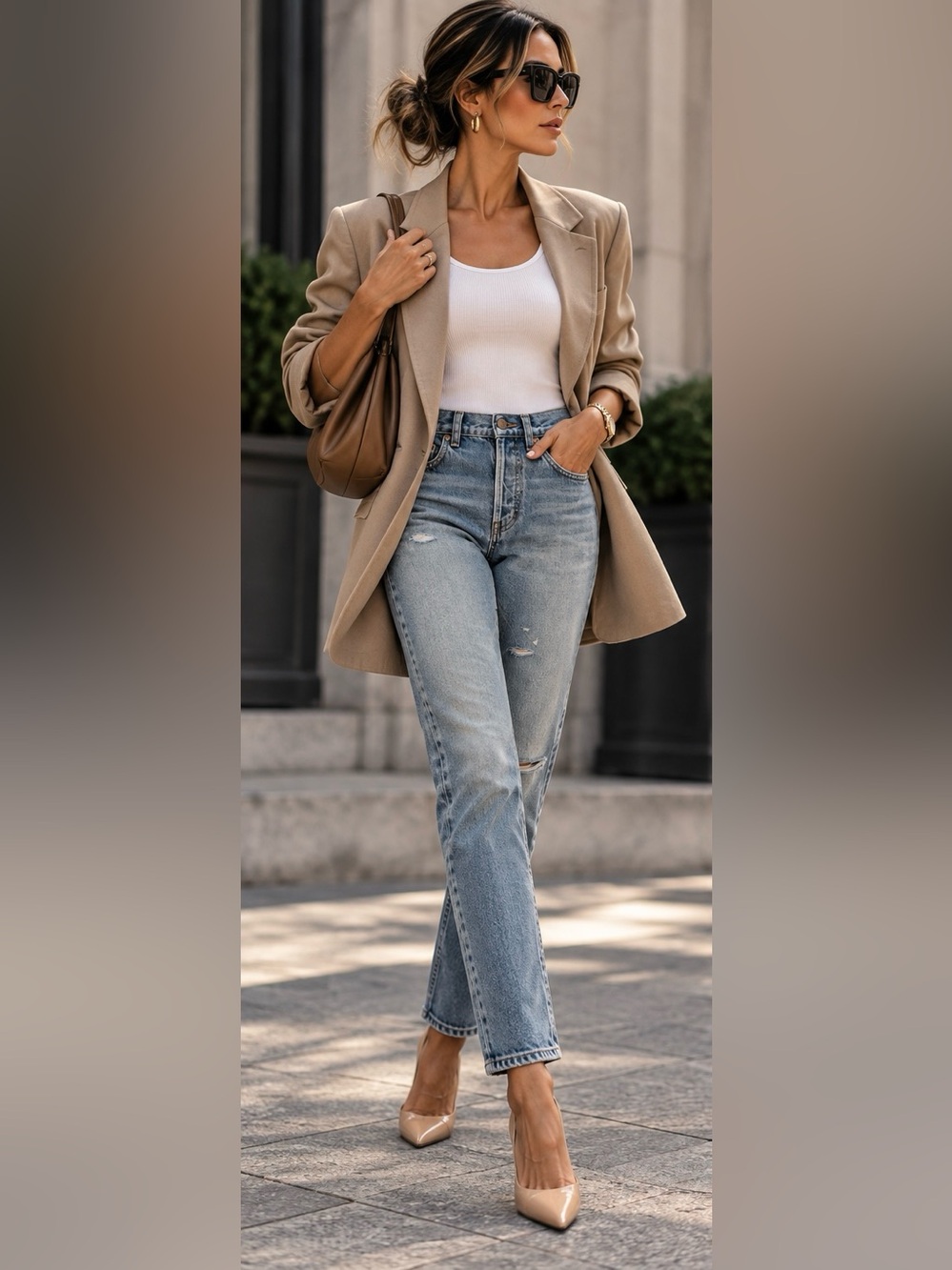 Saint Laurent Santa Monica Distressed Jeans
